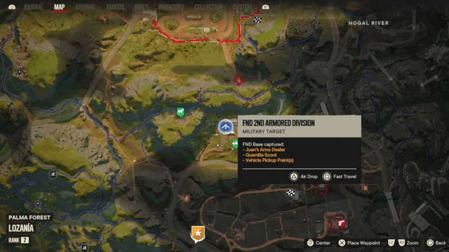 ファークライ6つのユニークな武器の場所：武器の場所を示すマップ