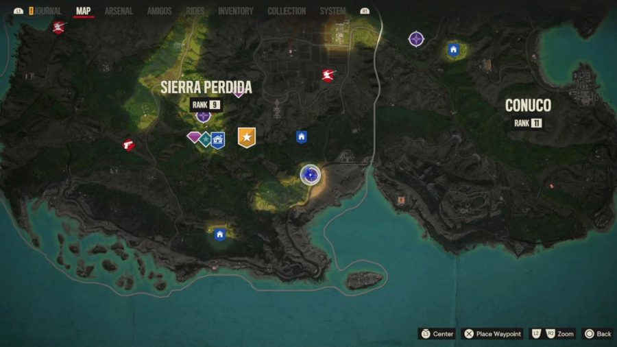 Far Cry 6 Chicharron Location：2番目のYaranStoryの場所を示すマップ。