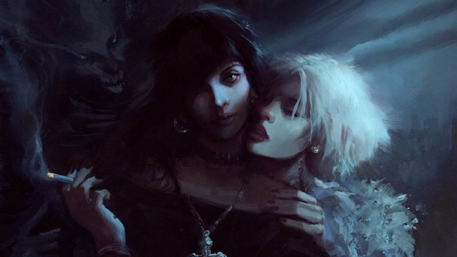 Xbox Games With Gold 2021年12月：2人の吸血鬼が背後にいる生き物と抱き合っているのを見ることができます。