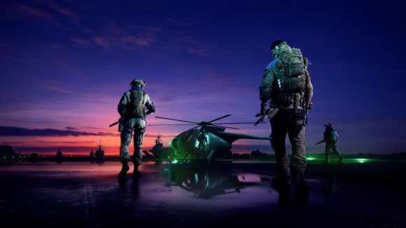 バトルフィールド2042レビュー：2人の兵士がハザードゾーンでヘリコプターに接近