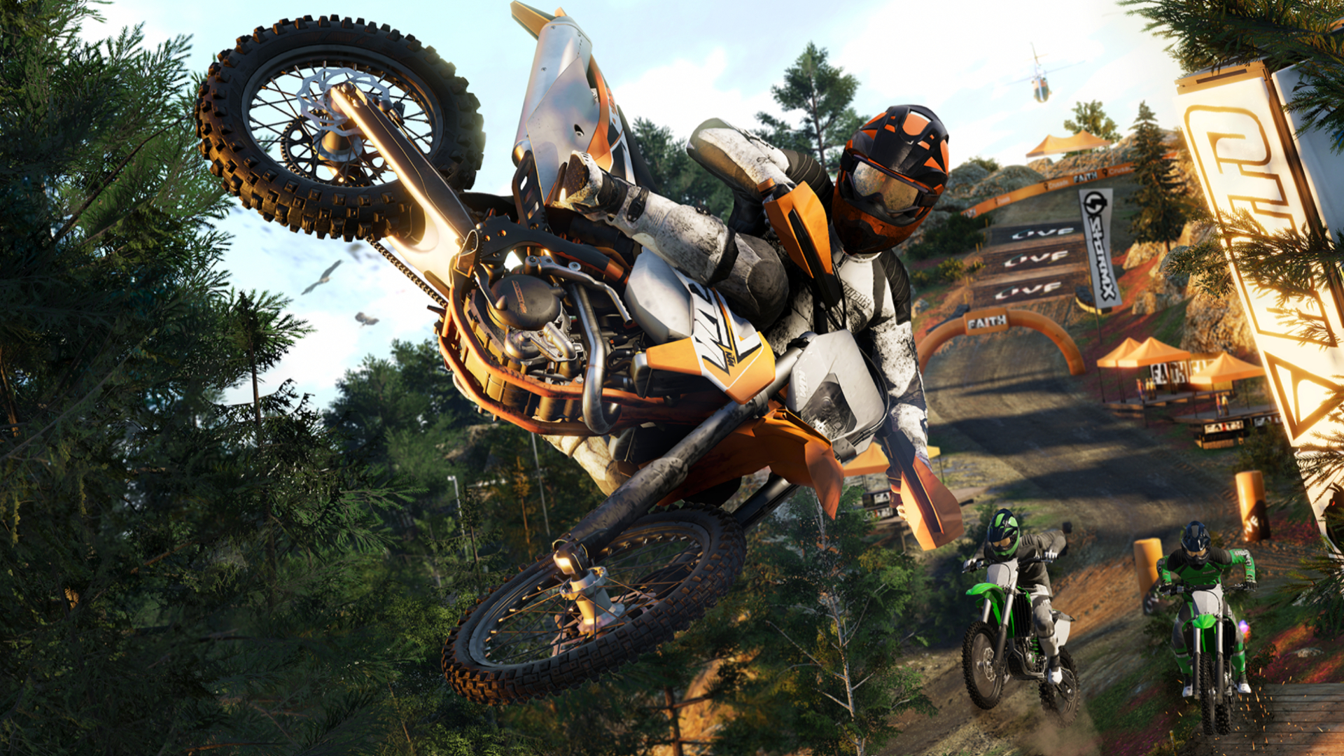 Xboxレーシングゲーム：amnがダートバイクでスタントを引く