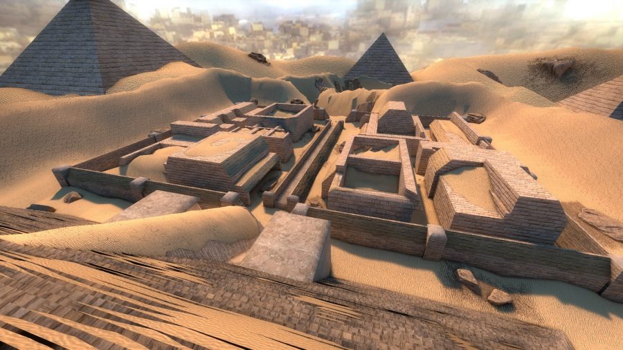 CS：GOサーフ：エジプトの砂漠を舞台にしたCS：GOマップで、砂丘とピラミッドが含まれています