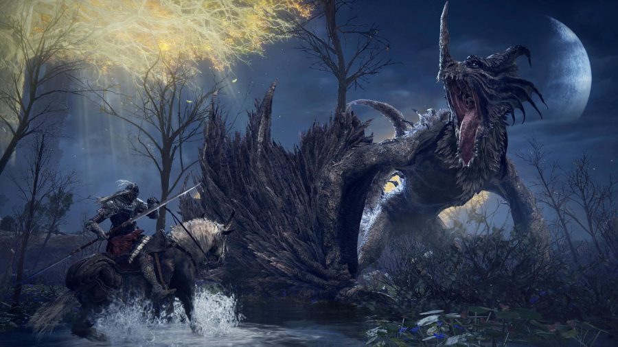 プレイヤーは、空飛ぶドラゴンのAgheelと戦うときにTorrentに乗っているのを見ることができます。