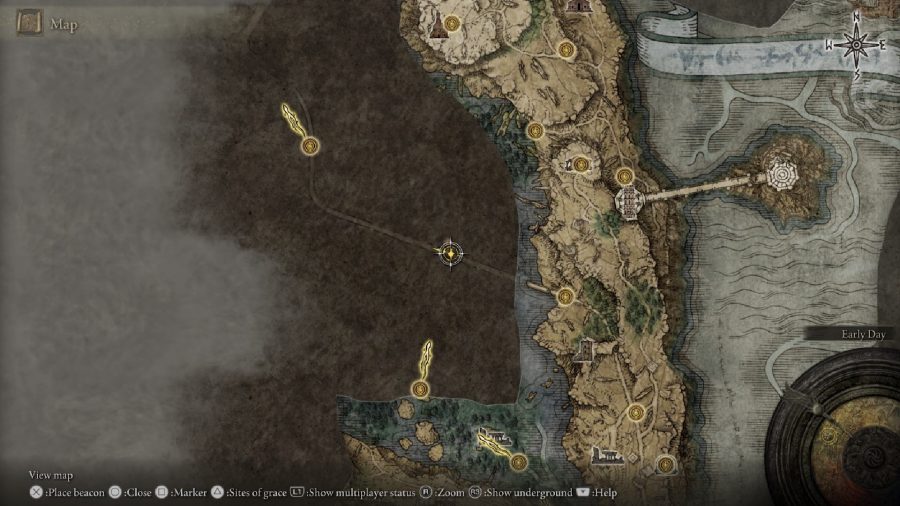 Elden Ring Map Locations：マップの場所がマップに表示されます。