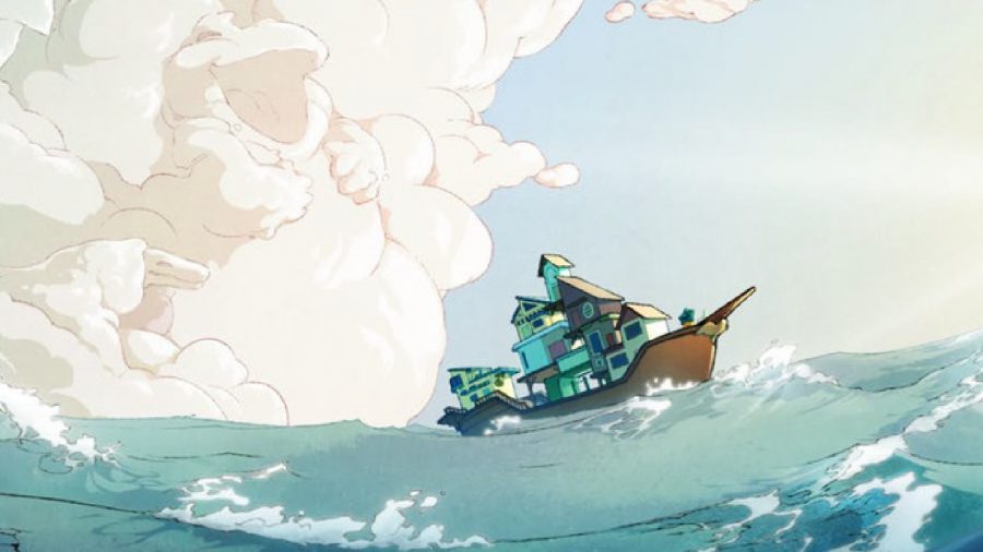 PS Plus 2022年6月無料ゲーム：ボートが広大な海を航行し、背後に雲がかかっているのを見ることができます