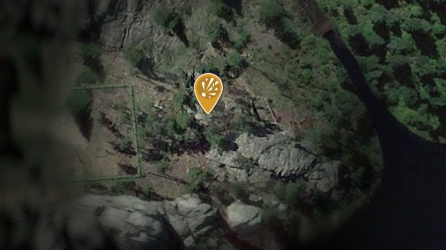 採石場の場所キャンプ：地図は発掘現場の場所を示しています