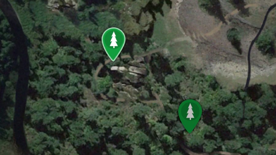 採石場の場所のキャンプ：ロッキーロードは地図上で見ることができます