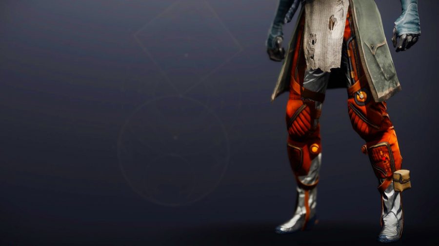 Destiny 2の最高の鎧：Destiny2の赤と黒のレッグアーマーのセット