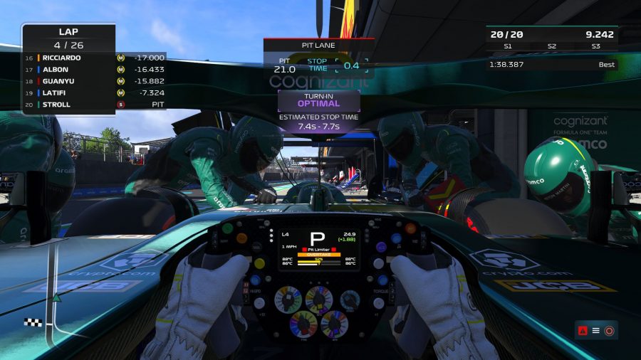 F1 22レビュー：ゲーム内のインタラクティブなピットストップの画像