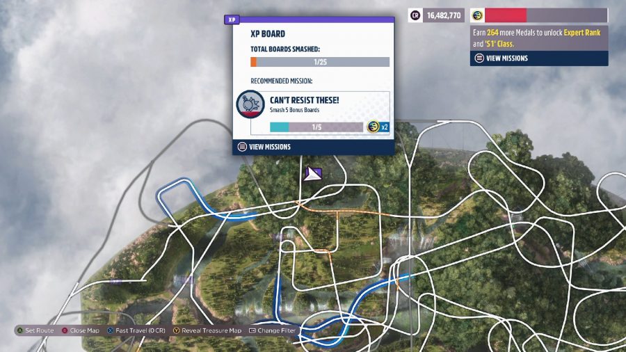 Forza Horizo​​n 5 Hot Wheels XPボードの場所：マップ上のXPボードの場所を確認できます