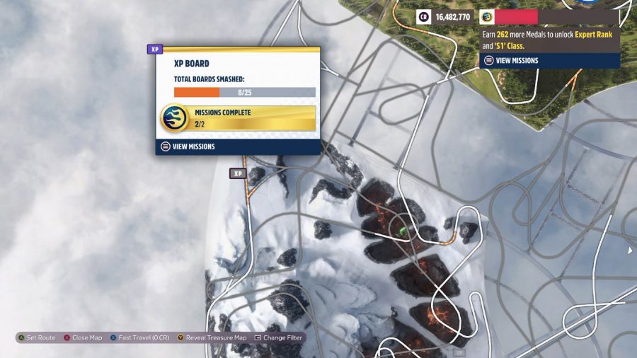 Forza Horizo​​n 5 Hot Wheels XPボードの場所：マップ上のXPボードの場所を確認できます