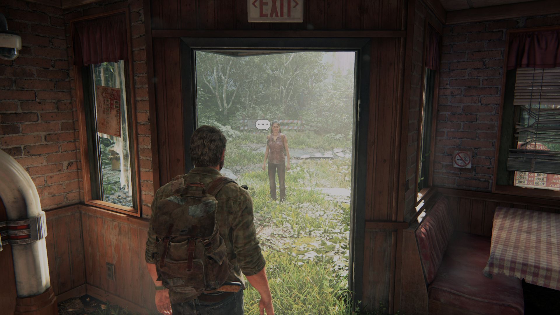 The Last of Us Part 1 Remake The Quarantine Zone 収集可能な場所: 収集可能なものを見ているジョエルを見ることができます