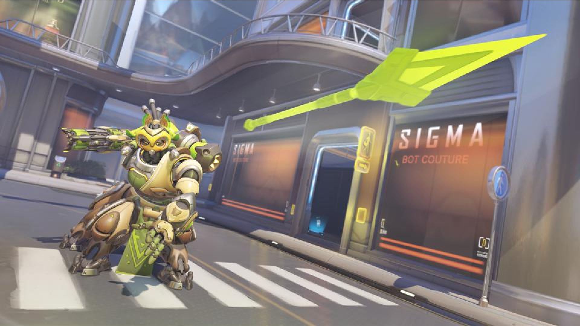 オーバーウォッチ 2 ベスト タンク キャラクター: Orisa が槍を投げているのが見える