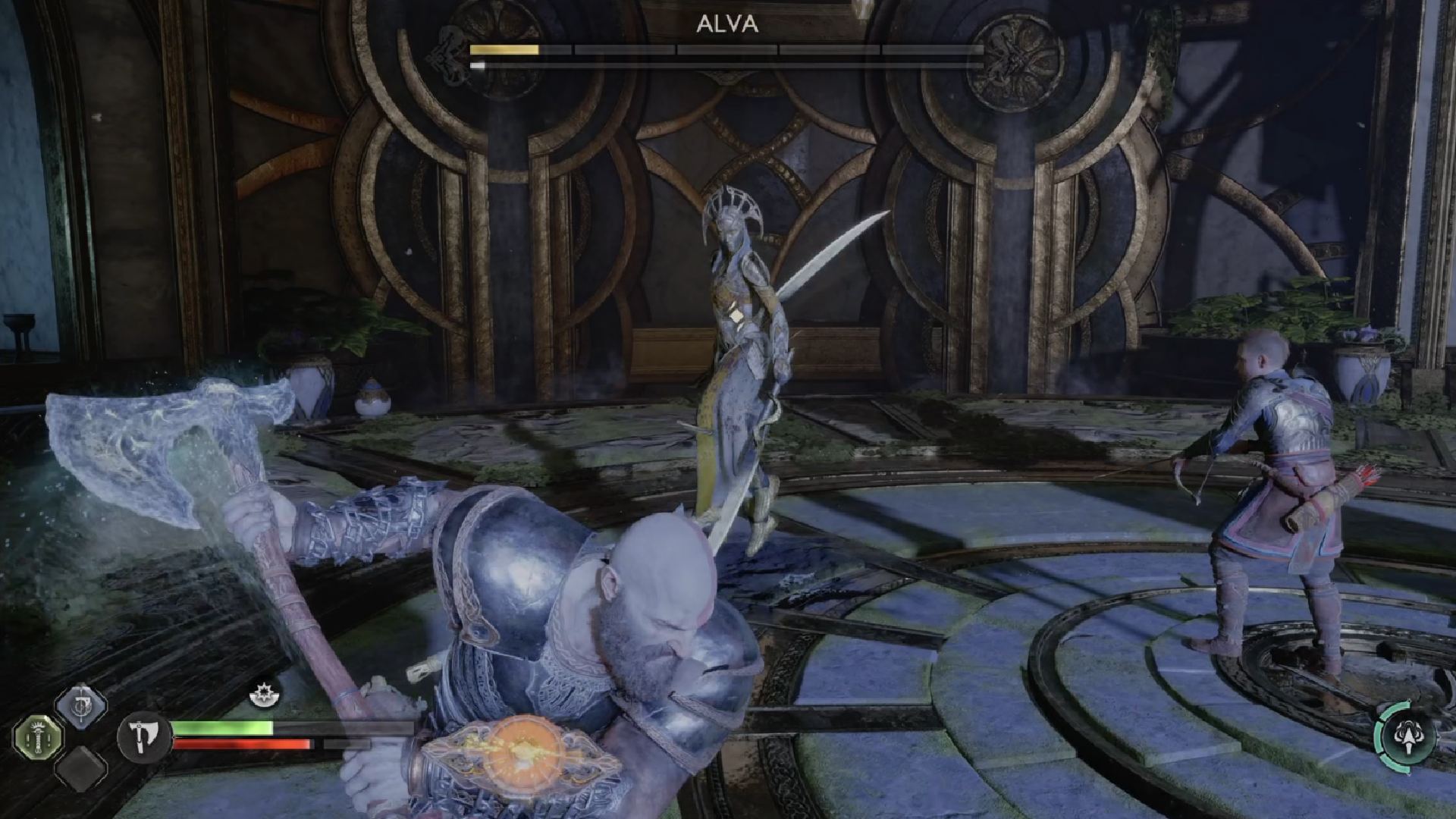 God of War Ragnarok Frozen Flame Locations: Kratos が Alva と戦っているのを見ることができる