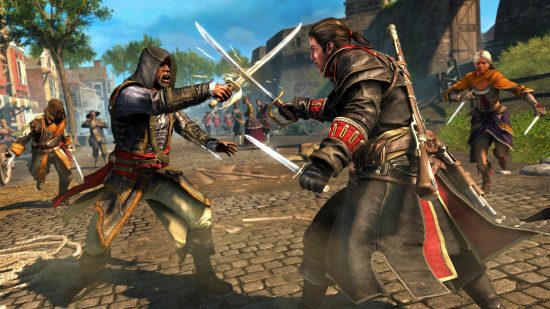 Assassin's Creed の最高のゲームのランキング: AC Rogue での Shay の剣闘の画像