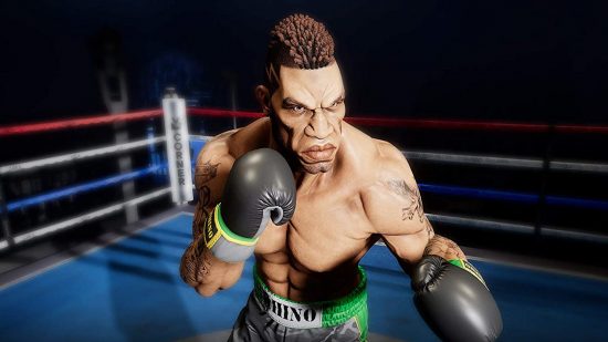 最高の PS5 ボクシング ゲーム: クリード ライズ トゥ グローリーで手袋をはめたボクサーが威嚇するように見える
