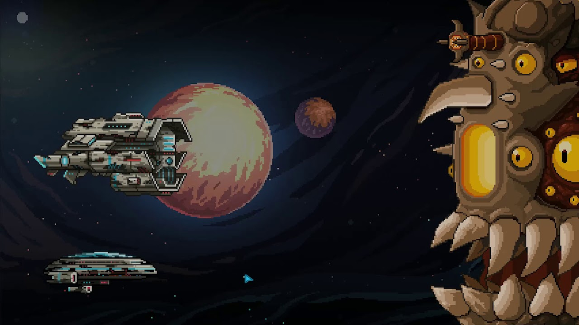 最高のストラテジー ゲーム: Halcyon 6 で 2 隻の宇宙船が多数の目と歯を持つモンスターに立ち向かう