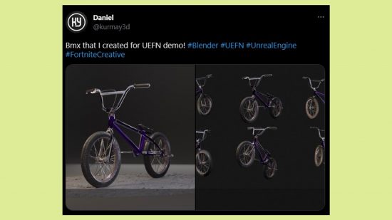 Fortnite Creative 2 UEFN demo GTA San Andreas Grove Street: バトル ロワイヤル クリエイティブ モード用の BMX バイク アセットの画像