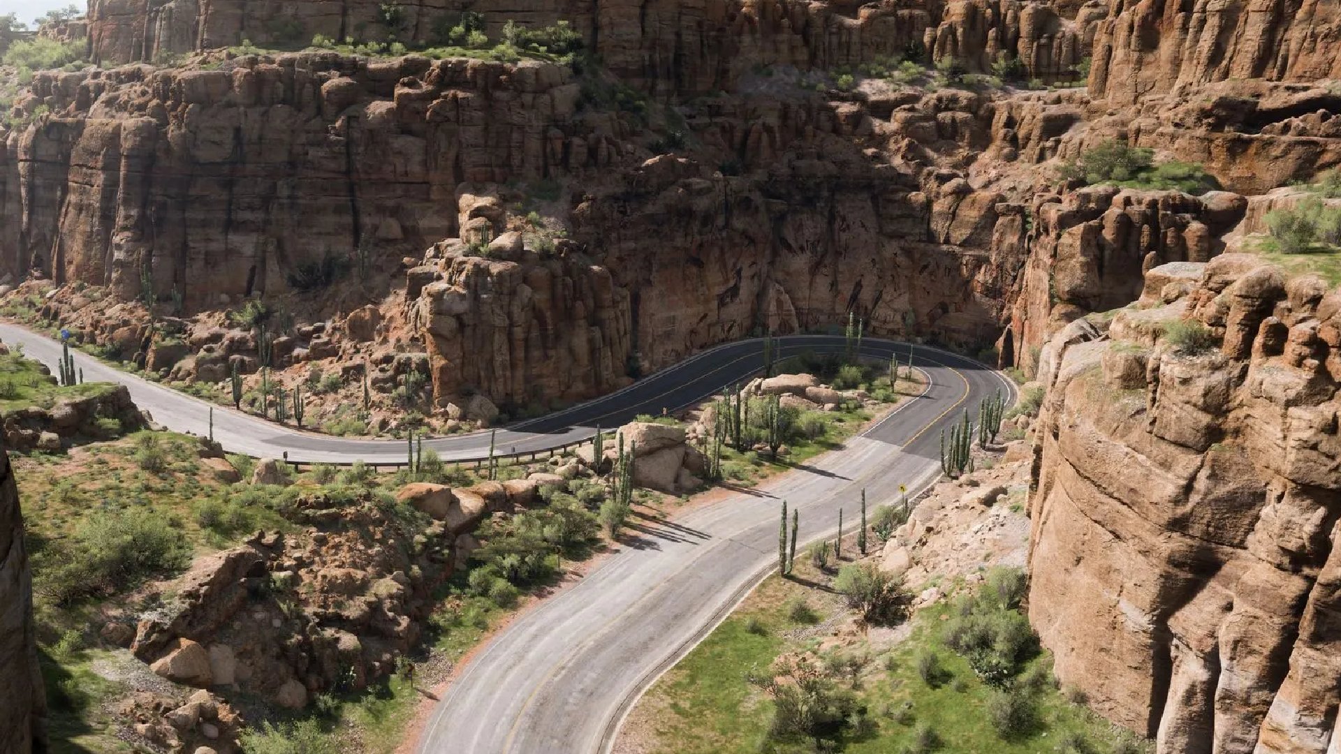 Forza Horizo​​n 5 Rally アドベンチャー マップ: Desert Gorge が見える
