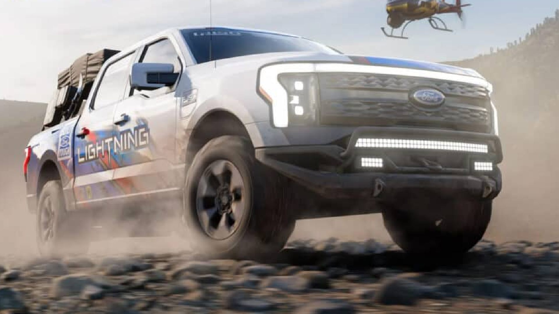 Forza Horizo​​n 5 Rally Adventure Cars: 2022 Ford F-150 Lightning Platinum が見られる