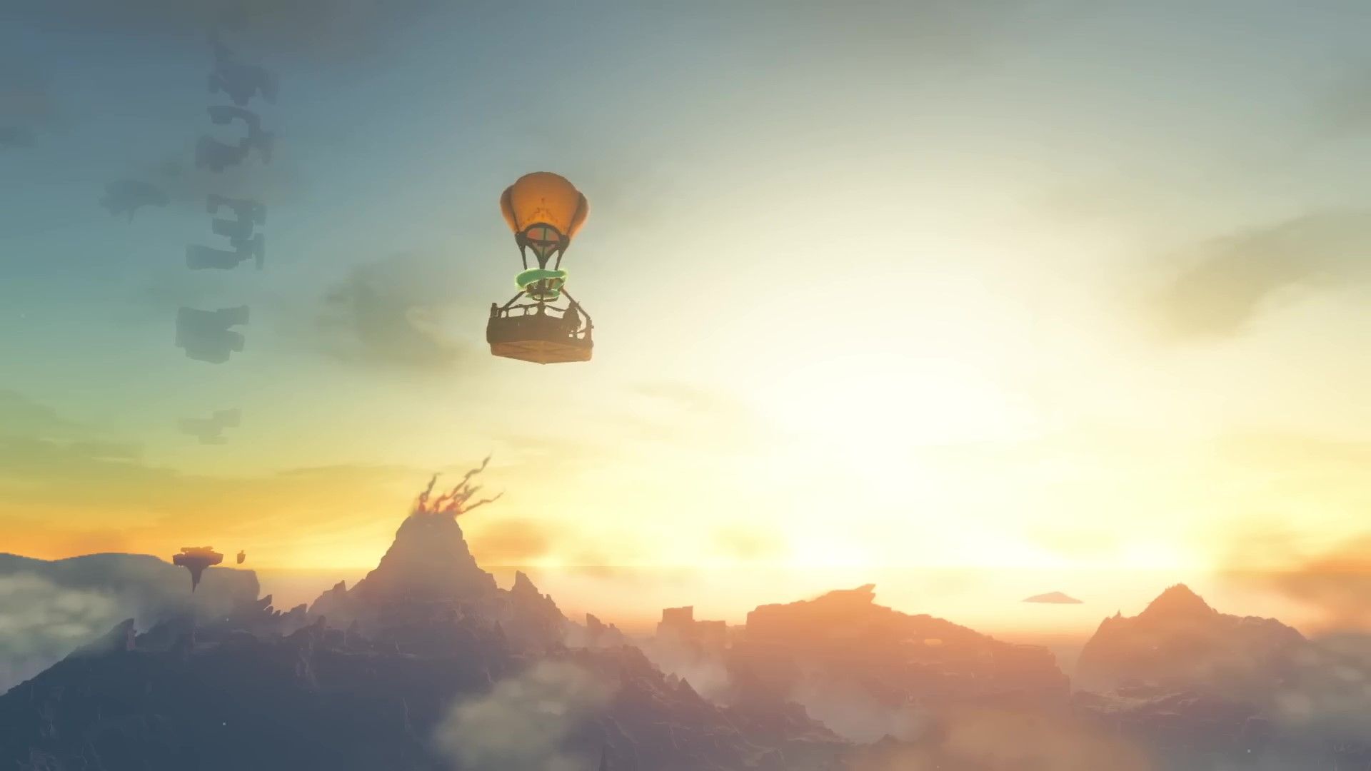ゼルダの伝説 ティアーズ オブ ザ キングダムの乗り物：熱気球が見える