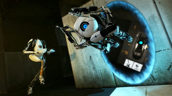 最高のゲーム: Portal 2 で 2 つのロボットがポータルから飛び出す