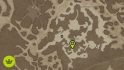 Diablo 4 Blood and Sweat: 乾燥草原のリトル トゥヤの位置を示すマップ。