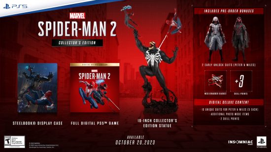Marvel's Spider-Man 2 予約注文: Marvel's Spider-Man 2 コレクターズ エディションの内容