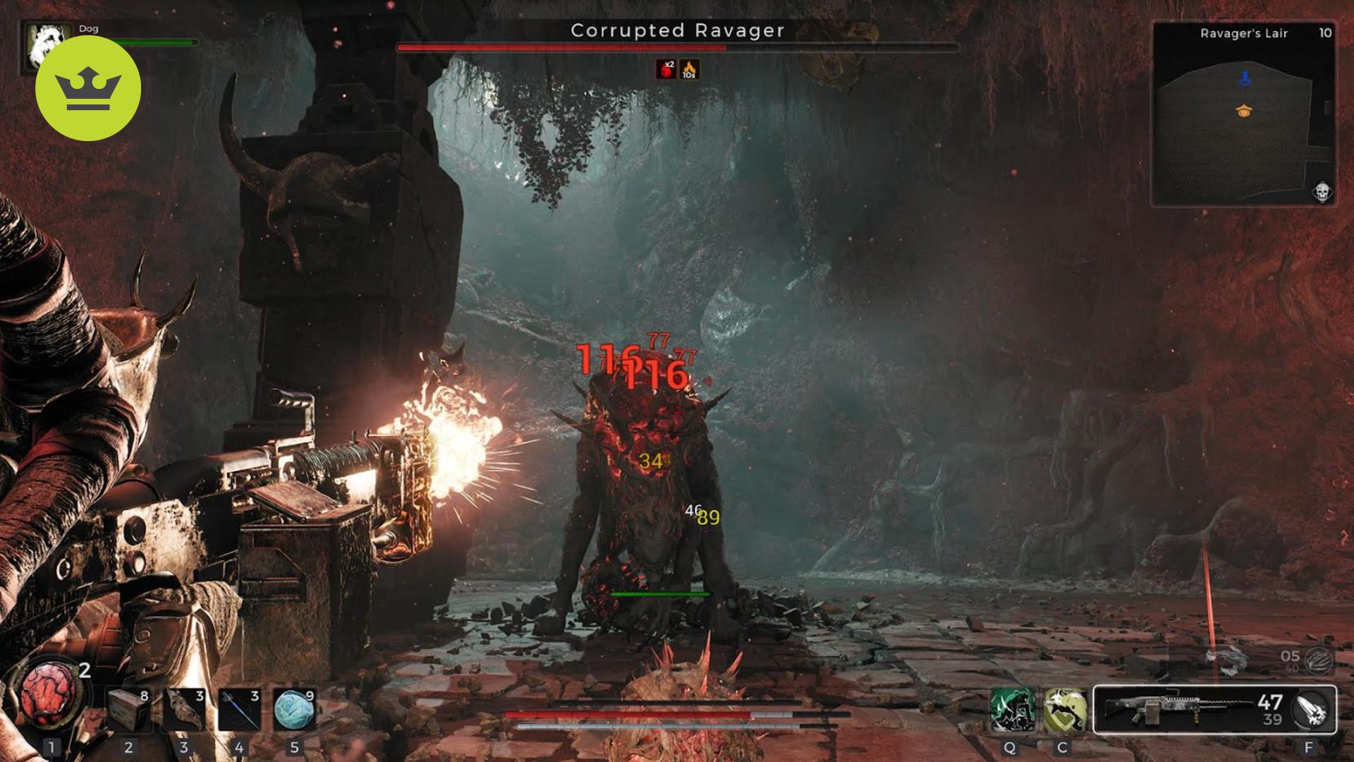 レムナント 2 ウォークスルー: プレイヤーが Corrupted Ravager と戦っているのが見られます