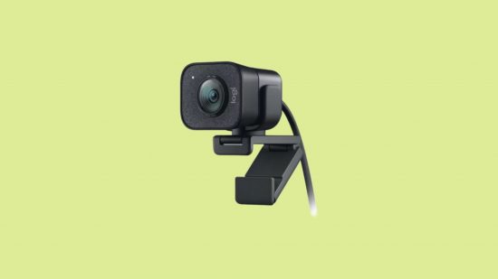 ストリーミングに最適なカメラ: Logitech StreamCam。 画像は無地の背景にカメラを示しています。