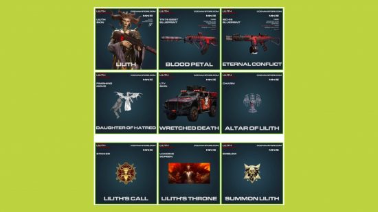 Warzone Lilith Operator Bundle: バンドルで入手できる設計図のイメージ