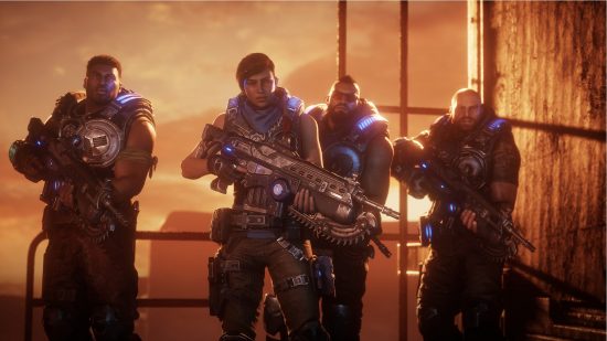 Xbox 独占: Gears 5 で歩くケイトと彼女の部隊