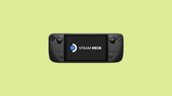 最高のレトロゲームコンソール: Steam Deck。 画像は無地の背景にある Steam デッキを示しています。