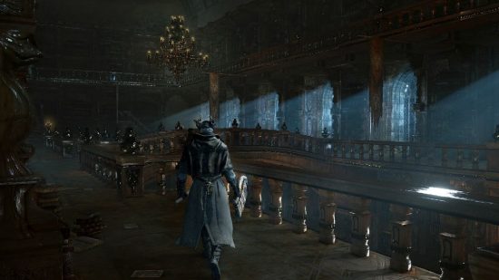 最も好きな人: Bloodborne の暗い部屋を歩くハンター