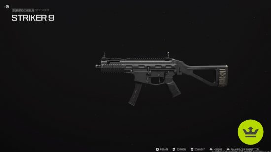 MW3 のベストガン: 武器検査ページのストライカー 9。