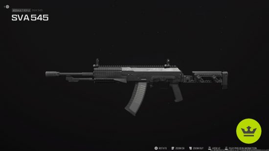 MW3 の最高の銃: 武器プレビュー ページの SVA 545。