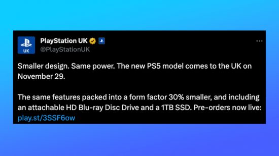 PS5 Slim 英国発売日