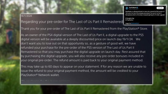 The Last of Us 2 リマスターの返金割引