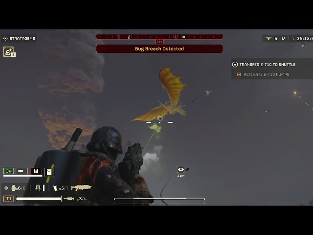 Helldivers 2 の飛行バグ: Helldivers 2 のシュリーカーのイメージ。