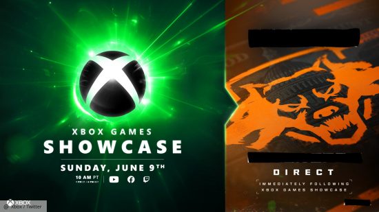 Xbox ゲーム ショーケース 2024 年 6 月: 三つ頭の犬のロゴの隣にある Xbox ロゴ