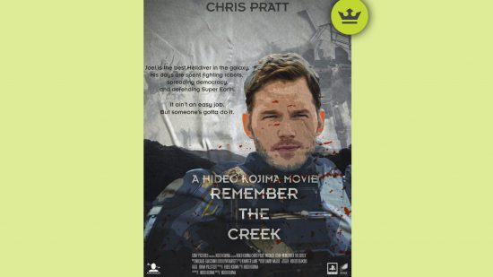 映画『ヘルダイバー』のポスター: ヘルダイバーのコスチュームを着たクリス・プラットの画像。