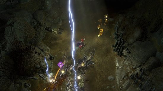 Diablo 4 Xbox Game Pass 1000 万時間: 悪党が敵のグループに雷を落とす