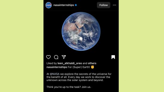 ヘルダイバーズ2 3ヶ月記念日: Instagram にヘルダイバーズ2のスーパーアースについて語る NASA の画像。